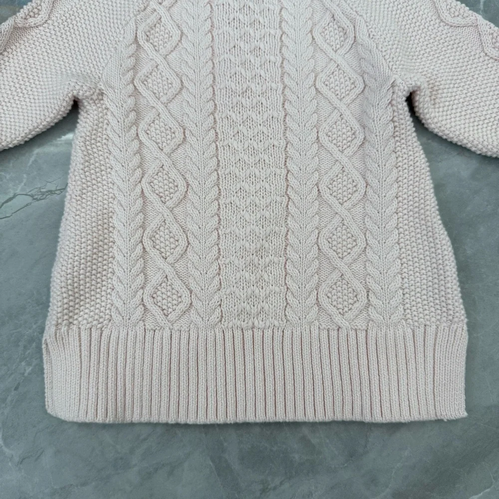 Baby Gap Cable Knit Long Sleeve Sweater Dress 100% Cotton Size 6-12 Months